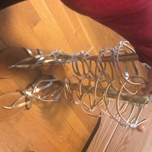 Gold gladiator sandals